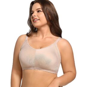 POKARLA Bras for Women Seamless Wireless Full-Coverage Adjustable Straps Stretchy Underarm Smoothing Lightly Lined Bra in Kuwait