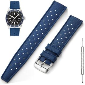 Wentokye FKM Rubber Watch Strap Quick Release Tropical Style 20mm 22mm Watch Band Replacement Strap for Men Women