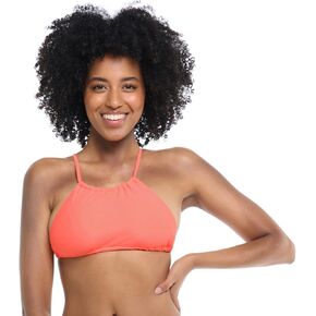 Body Glove Women's Standard Smoothies Sage Solid High Neck Bikini Top Swimsuit with 2-Way Tie Back