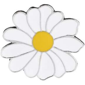 Cute Metal Badge White Daisy Flower Spring Enamel Lapel Pin Brooches in Saudi Arabia