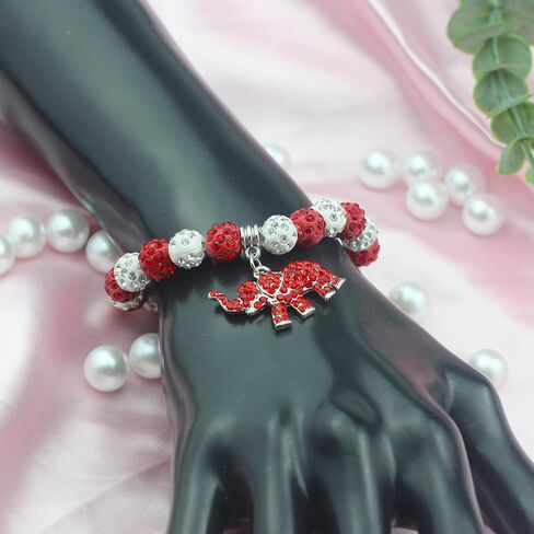 Sorority Paraphernalia Gift for Women Girls 1913 Greek Sorority Bracelet Red Elephant Charm Bracelet Sisterhood Graduation Jewelry in Kuwait