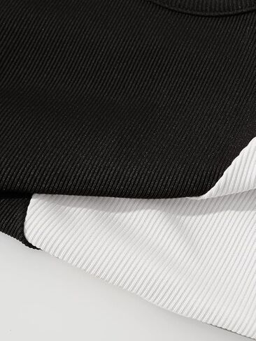 قميص بدون أكمام نسائي من Verdusa ذو ألوان متعددة ورقبة دائرية وبدون أكمام in Kuwait