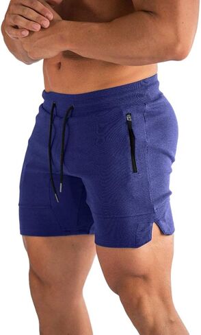 شورت رياضي رجالي من Ouber مناسب لرفع الأثقال وتمارين القرفصاء والركض مع جيب بسحاب in Kuwait