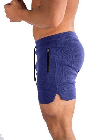 شورت رياضي رجالي من Ouber مناسب لرفع الأثقال وتمارين القرفصاء والركض مع جيب بسحاب in Kuwait