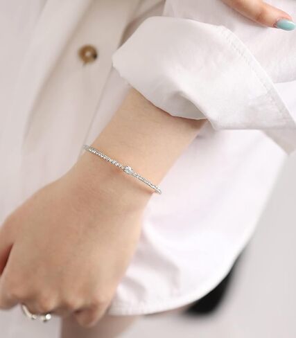 OZEL – Cuff Bracelets for Women – 18K Real Gold Plated Cuff Bracelet – Colorful Crystal Gold Cuff Bracelets for Girls (Green/Clear/Black/Pink Opal/Green Opal/White Opal) in Kuwait