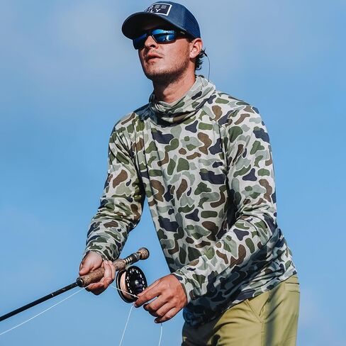 Free Fly Men's Lightweight Long Sleeve Shirt - UPF 20+ Sun Protection, Moisture Wicking, Breathable Bamboo Viscose Shirt in Kuwait