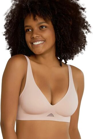 Niidor Seamless Wireless Bra V Neck Invisible Comfort Bra Breathable Wirefree Bralette Thin Soft Everyday Bra for Women in Kuwait