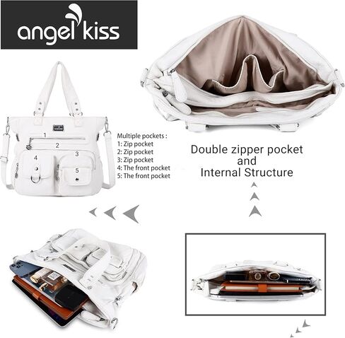 Angelkiss Purses and Handbag for Women Soft Leather Hobo Bags Satchel Shoulder Bags Ladies Tote Crossbody Bag in Kuwait