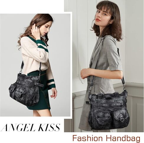 محفظة وحقيبة يد من Angelkiss للنساء من الجلد الناعم وحقائب كتف وحقائب كتف للسيدات وحقيبة كروسبودي in Kuwait