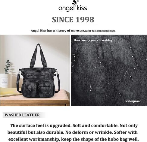 محفظة وحقيبة يد من Angelkiss للنساء من الجلد الناعم وحقائب كتف وحقائب كتف للسيدات وحقيبة كروسبودي in Kuwait