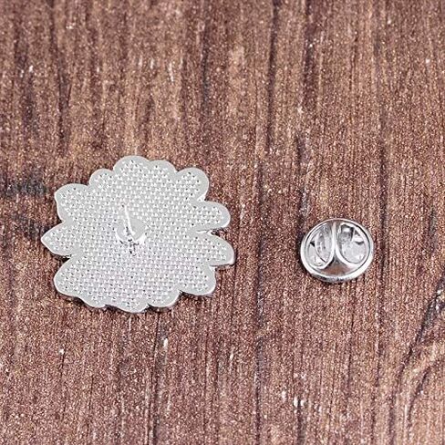 Cute Metal Badge White Daisy Flower Spring Enamel Lapel Pin Brooches in Saudi Arabia