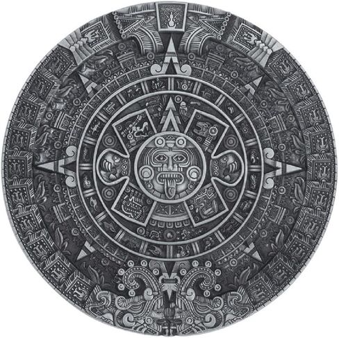 Aztec Calendar Belt Buckle for Men Aztec Mayan Indian Calendar Vintage Aztec Calendar Round Western Cowboy in Kuwait