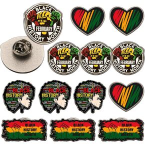 12 Pcs Metal Black History Month Buttons Pins African American Buttons Badges Pins Black Lives Matter Buttons Badges Pins for Black History Month Women Men Party Favors Supplies in Kuwait