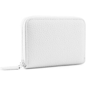 SOCKIA Lightweight Zippered Multi-Slot Card Holder Case, White Coin Purse Wallet in Kuwait