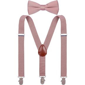 مجموعة حمالات وربطة عنق للأولاد من Shark Tooth وربطة عنق قابلة للتعديل من الخلف على شكل حرف Y مع مشابك لليد in Kuwait