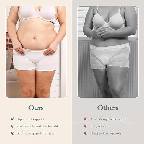جرونيسي ملابس داخلية عالية الخصر للاستعمال مرة واحدة للنساء بعد الولادة، فائقة النعومة، جيدة التهوية، قابلة للتمدد، لطيفة على البشرة، 6 قطع in Kuwait
