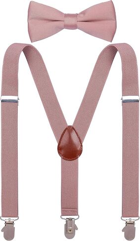 مجموعة حمالات وربطة عنق للأولاد من Shark Tooth وربطة عنق قابلة للتعديل من الخلف على شكل حرف Y مع مشابك لليد in Kuwait