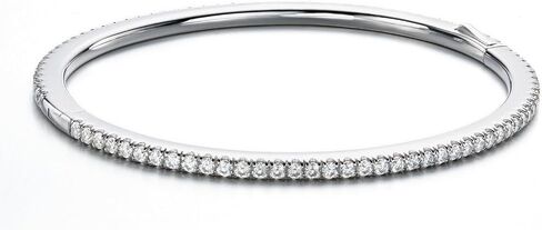 Sizeron Moissanite Tennis Bracelets D Color VVS1 3.0cttw 7inch 2.0mm Round Cut Lab Created Diamond 925 Sterling Silver Bangle Bracelets for Women Men in Saudi Arabia