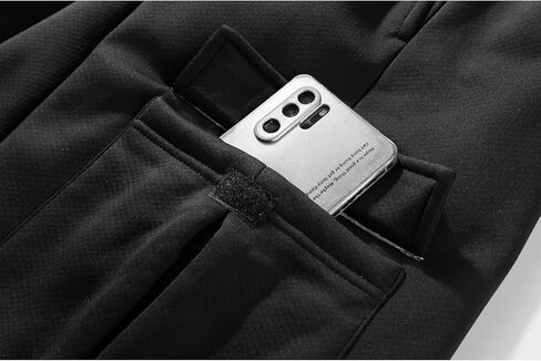 بنطال رياضي رجالي مبطن بالصوف من V VALANCH، بنطلون شتوي ثقيل الوزن دافئ مبطن بصوف الشيربا مع جيب in Kuwait