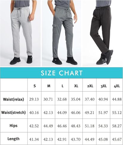 بنطال رياضي رجالي مبطن بالصوف من V VALANCH، بنطلون شتوي ثقيل الوزن دافئ مبطن بصوف الشيربا مع جيب in Kuwait