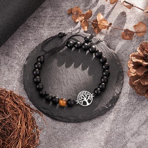 LAVEIR Grandpa Dad Uncle Gifts Tree of Life Natural Stone Beaded Bracelet in Kuwait