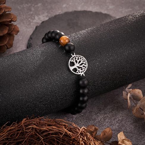 LAVEIR Grandpa Dad Uncle Gifts Tree of Life Natural Stone Beaded Bracelet in Kuwait
