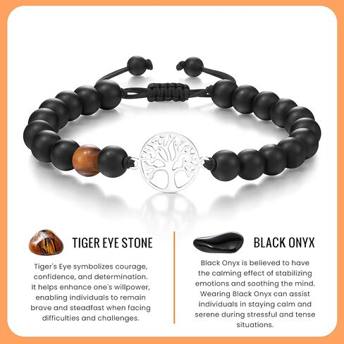 LAVEIR Grandpa Dad Uncle Gifts Tree of Life Natural Stone Beaded Bracelet in Kuwait