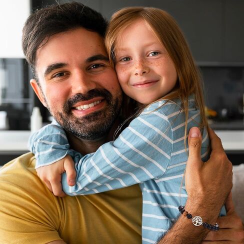 LAVEIR Grandpa Dad Uncle Gifts Tree of Life Natural Stone Beaded Bracelet in Kuwait