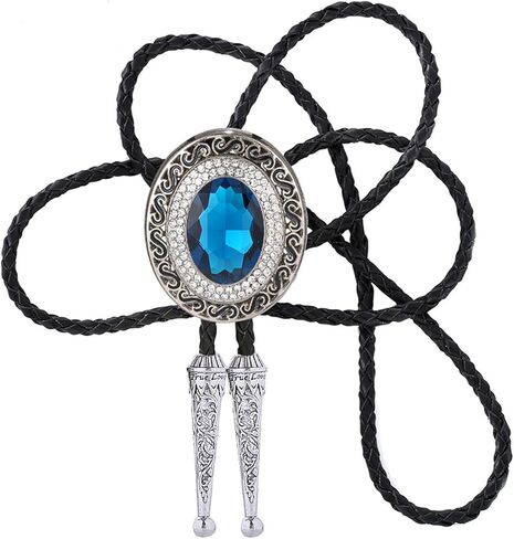 Doitby Western Bolo Tie Cowboy Bolo Ties حجر الراين قلادة Bola Tie للرجال والنساء in Saudi Arabia