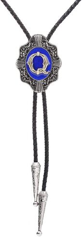 عقد زفاف من Himongoo باللون الأزرق من ABC إلى Z Bola Bolo Tie للرجال والنساء وربطة عنق رعاة البقر الغربية in Saudi Arabia