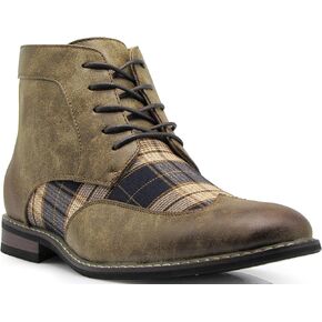 انزو روميو Titan04 الرجال المتفرج تويد منقوشة اثنين من لهجة تشوكا الكاحل Wingtips أوكسفورد فستان أحذية مثقب الدانتيل يصل فستان أحذية