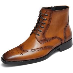 GIFENNSE Mens Dress Boots Mens Chukka Boots Formal Chelsea Boots Mens Leather Boots Oxford Boots for Men