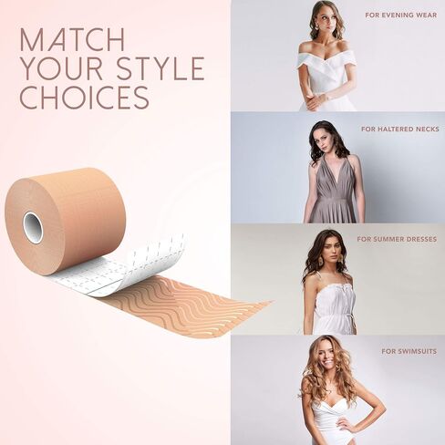 Boob Tape (Includes 10 Petal Nipple Covers), Breast Lift Tape, Boobytape for Breast Lift, Adhesive Breast Tape (A-DD Cup), Breast Tape Lifting Large Breast, Sticky Boob Tape Bob Tape for Large Breasts in Saudi Arabia