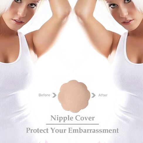 شريط HHOOMY Boob، شريط بوب للثدي الكبير، شريط غير مرئي للجسم بدون حمالات، شريط رفع الثدي، شريط لاصق يسمح بالتهوية، شريط دعم الصدر لفساتين الملابس (لفتان) بيج in Kuwait