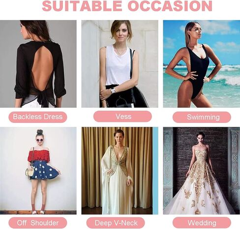 شريط HHOOMY Boob، شريطان للصدر مع 10 قطع من الغطاء الواقي للحلمة، حزام رياضي بشريط رفع الثدي قابل للتنفس لكأس A-E للثدي الكبير عارية in Kuwait