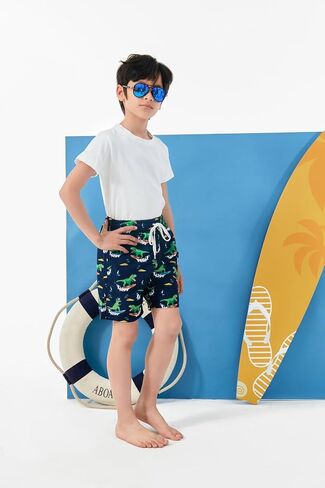 Cozople Boys Swim Trunks Compression Liner Swim Shorts Quick Dry Bathing Suit with Boxer Brief Swimwear 4-10T in Kuwait
