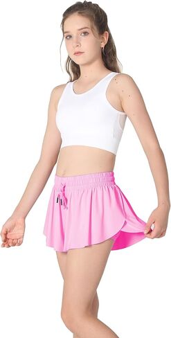 شورت فراشة للفتيات شورت فلوي مع بطانة سباندكس للأطفال شورت فراشة مع جيب in Kuwait