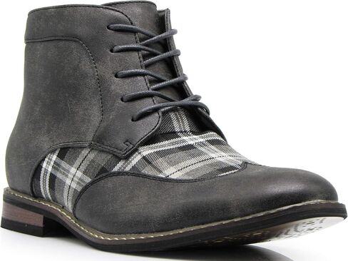 انزو روميو Titan04 الرجال المتفرج تويد منقوشة اثنين من لهجة تشوكا الكاحل Wingtips أوكسفورد فستان أحذية مثقب الدانتيل يصل فستان أحذية in Saudi Arabia
