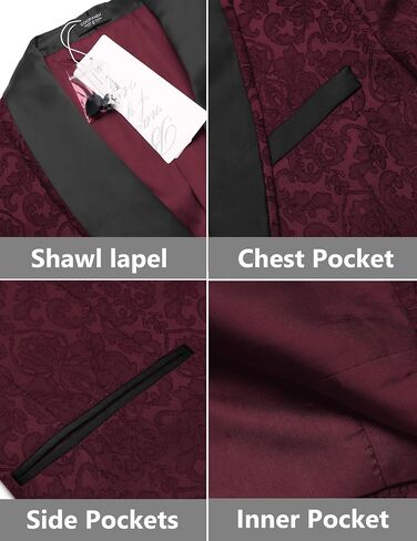 COOFANDY Men's Floral Tuxedo Suit Jacket Slim Fit Dinner Jacket Party Prom Wedding Blazer Jackets in Saudi Arabia