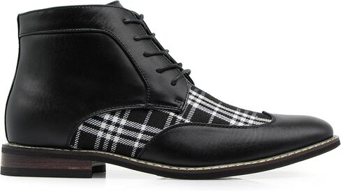 انزو روميو Titan04 الرجال المتفرج تويد منقوشة اثنين من لهجة تشوكا الكاحل Wingtips أوكسفورد فستان أحذية مثقب الدانتيل يصل فستان أحذية in Saudi Arabia