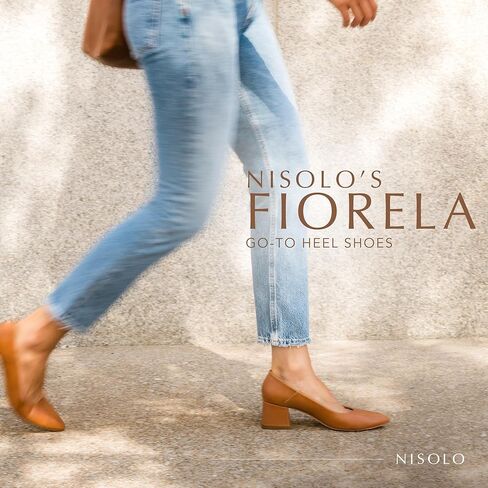 كعب Fiorela النسائي من Nisolo، هيكل جلدي ناعم ومسامي، إسفنج ميموري مبطن مع كعب مدبب حديث 2 بوصة، نعل مطاطي، مقاس مضبوط in Kuwait