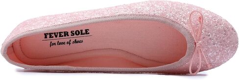FEVERSOLE Women's Macaroon Colorful Memory Foam Cushion Insock Patent Ballet Flat in Saudi Arabia