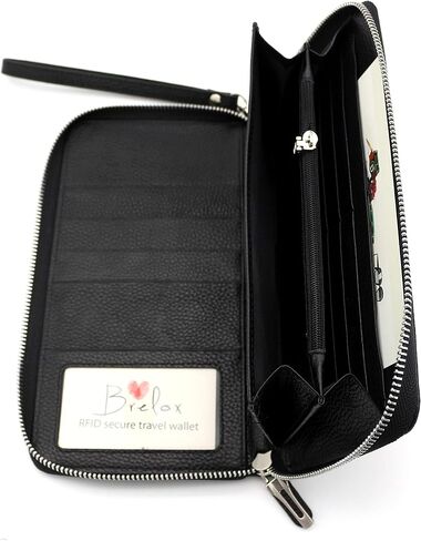 Brelox Travel Wallet Family Passport Holder - RFID Document Organizer for 4 5 6 passports - Genuine Leather - Blush Pink in Saudi Arabia