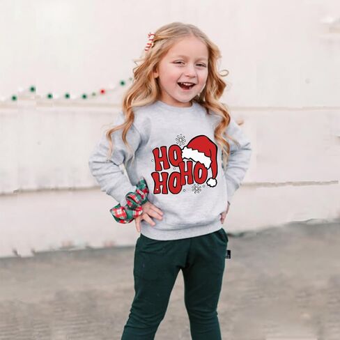 Goengmo Toddler Boys Christmas Sweatshirt 2 Pieces Long Sleeve Tshirts Xmas Graphic Tops 2-10 Years in Kuwait