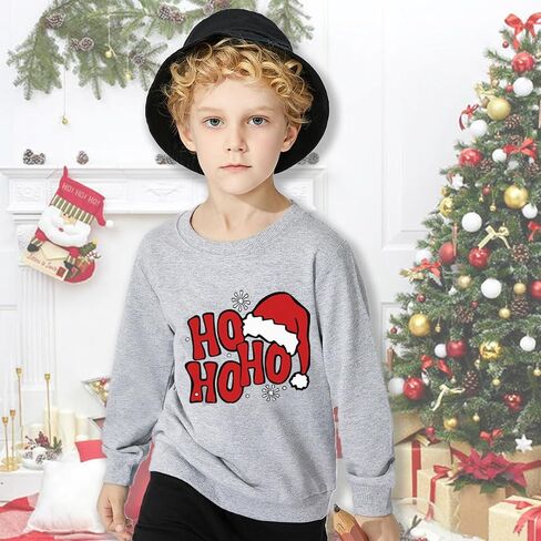 Goengmo Toddler Boys Christmas Sweatshirt 2 Pieces Long Sleeve Tshirts Xmas Graphic Tops 2-10 Years in Kuwait