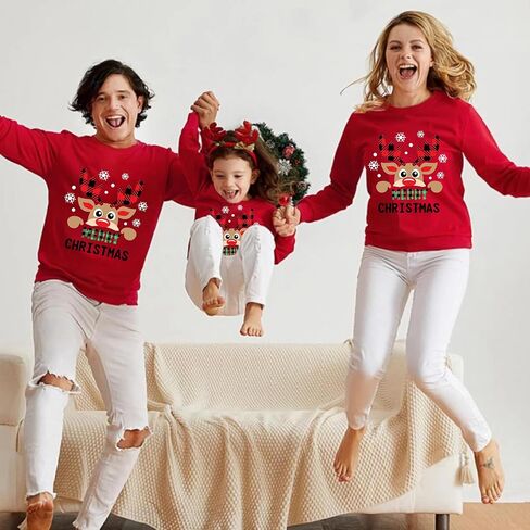 Goengmo Toddler Boys Christmas Sweatshirt 2 Pieces Long Sleeve Tshirts Xmas Graphic Tops 2-10 Years in Kuwait