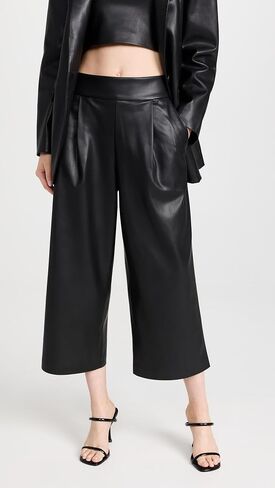 Susana Monaco Women's Faux Leather Crop Pants 28" in Saudi Arabia