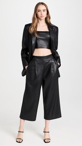 Susana Monaco Women's Faux Leather Crop Pants 28" in Saudi Arabia