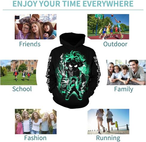 Pgbkr Boys/Girls Anime Hoodie 3d Printing Cosplay Hoodies Cartoon Pullover Sweatshirt in Saudi Arabia