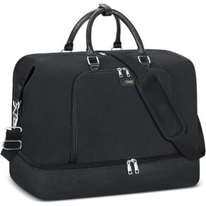 Travel Weekender Bag for Women, Overnight Bag with Shoe Compartment, Oversized Travel Duffel Bag Carry On Tote with Trolley Sleeve 21" for Weekend Travel Business Trip